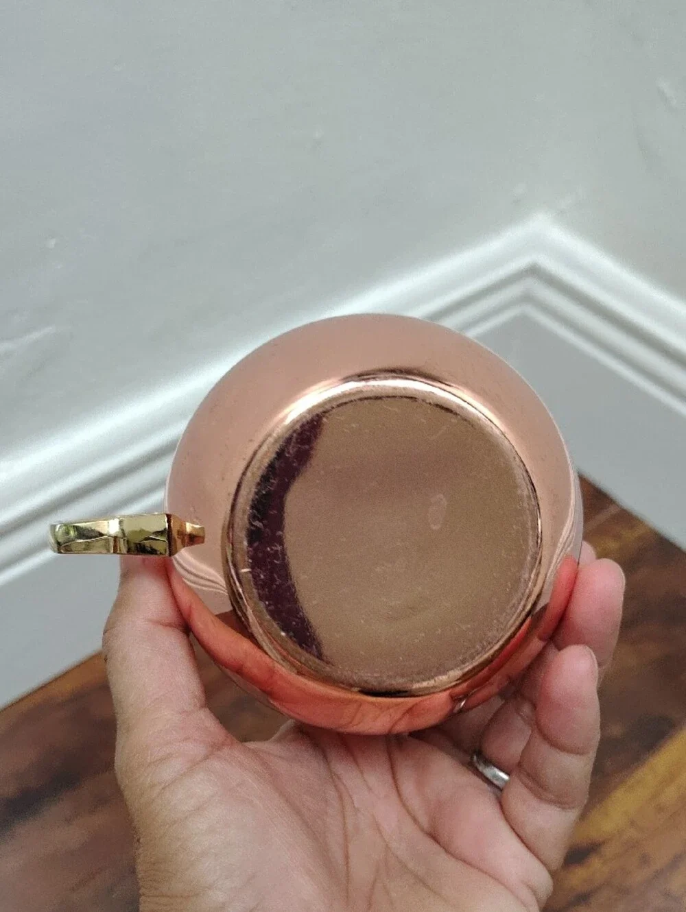 Copper Moscow Mule Jack-O'-Lantern Mug with Gold Handle
